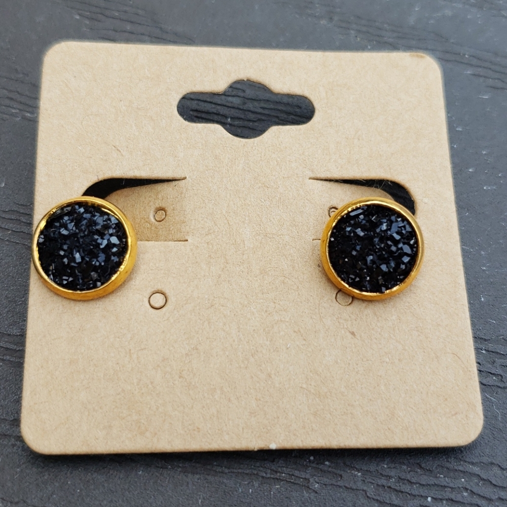 10mm Handcrafted Faux Druzy Clip-on Earrings